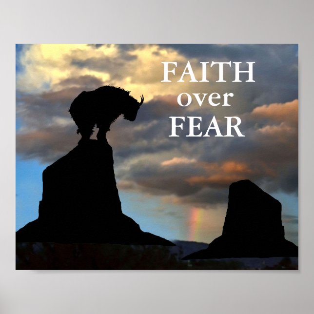 Inspirational Faith Over Fear poster (Front)