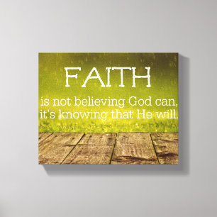 Inspirational Faith Quote Canvas Print