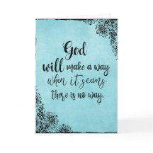 Inspirational Faith Quote God will Make a Way