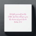 Inspirational faith text scripture plaque<br><div class="desc">Text based Christian Bible Scripture Clothing and accessory Collection. Beautiful inspirational meaningful clothing and accessories, ideas for yourself or as a gift for a loved one. Inspirational faith text scripture</div>