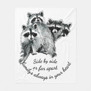 Inspirational Family Always in Your Heart Quote Fleece Blanket