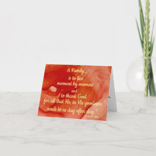 Inspirational Family Prayer Note Card