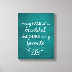 Inspirational Family Quote Canvas Print