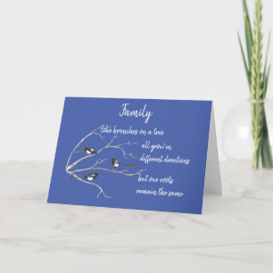 Inspirational Family Quote Magpie Bird Art Card