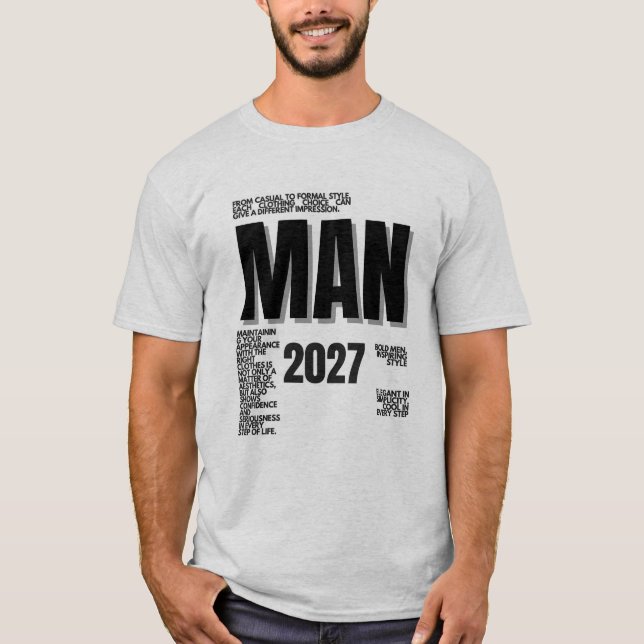 Inspirational Fashion Statement Typography Art T-Shirt (Front)