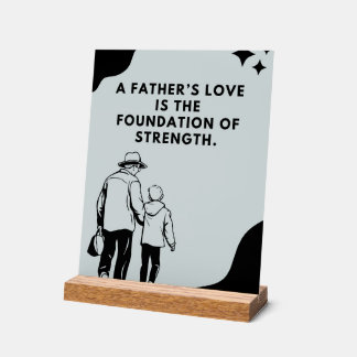 Inspirational Fathers Love Quote Acrylic Sign