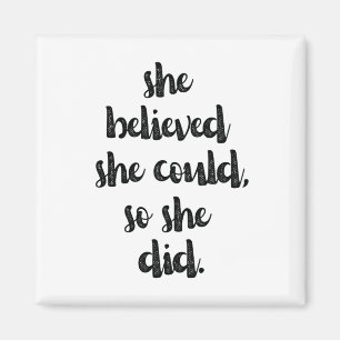 Inspirational Feminist Girl Power Quote   Magnet