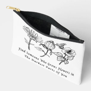 Inspirational Floral Art Accessory Pouch