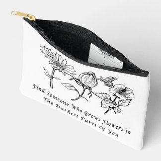 Inspirational Floral Art Accessory Pouch