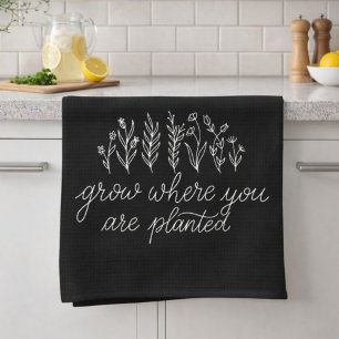 Inspirational Floral Kitchen Towel