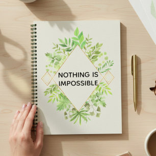 Inspirational Floral Notebook