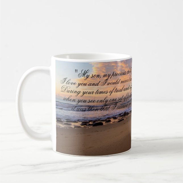 Inspirational Footprints Ending Coffee Mug (Left)