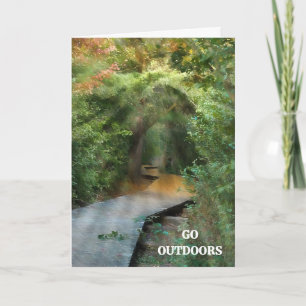 Inspirational Forest With Sunbeams Card