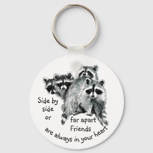 Inspirational Friends Always in Your Heart Quote Keychain