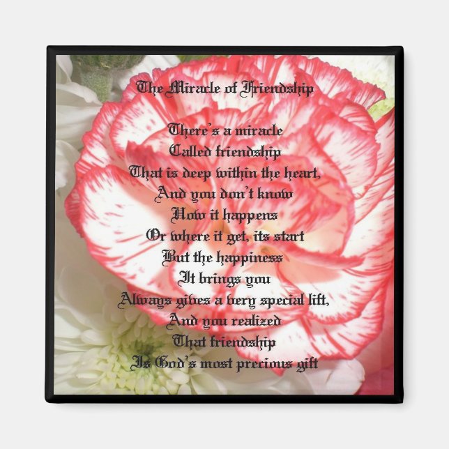 Inspirational Friendship Poem Magnet (Front)