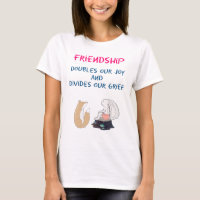 Inspirational Friendship Quote Cute Animal Sketch