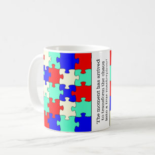 Inspirational Fun, Colorful Jigsaw Puzzle Pieces Coffee Mug