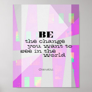 inspirational Gandhi quote abstract poster