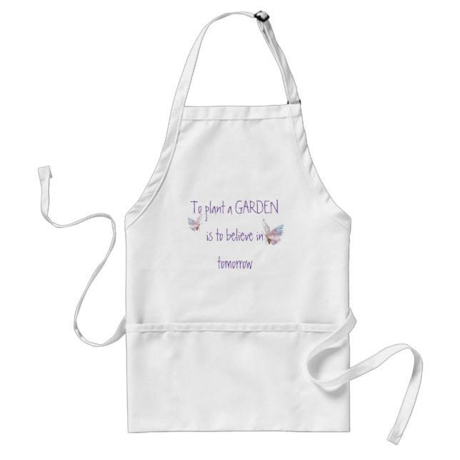Inspirational Garden Quote with Butterfly Standard Apron (Front)