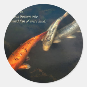 Inspirational - Gathering fish of Every kind Classic Round Sticker