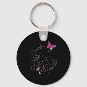 Inspirational Gifts Quotes Spread Joy Graphic Posi Keychain