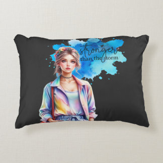 Inspirational Girl Graphic  Accent Pillow