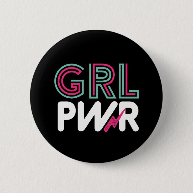 Inspirational Girl Power for Strong Woman 2 Inch Round Button (Front)