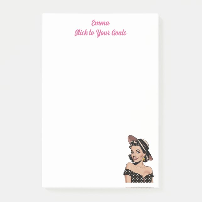 Inspirational Goals,Minimalist,Simple Personalized Post-it Notes (Front)