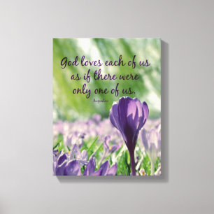 Inspirational God Loves Each of Us Quote Canvas Print
