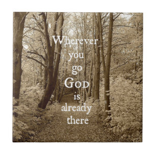 Inspirational God Quote; Tile