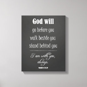 Inspirational God Will Quote with Bible Verse Canvas Print