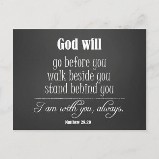 Inspirational God Will Quote with Bible Verse Postcard