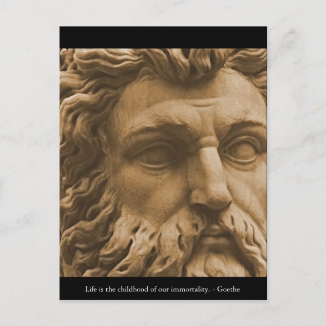 Inspirational Goethe Quote Postcard (Front)