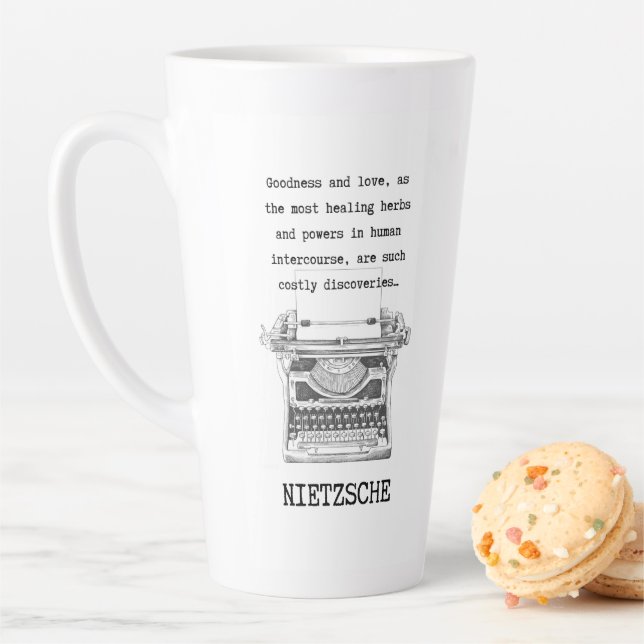 Inspirational Goodness and Love quote NIETZSCHE Latte Mug (In Situ)
