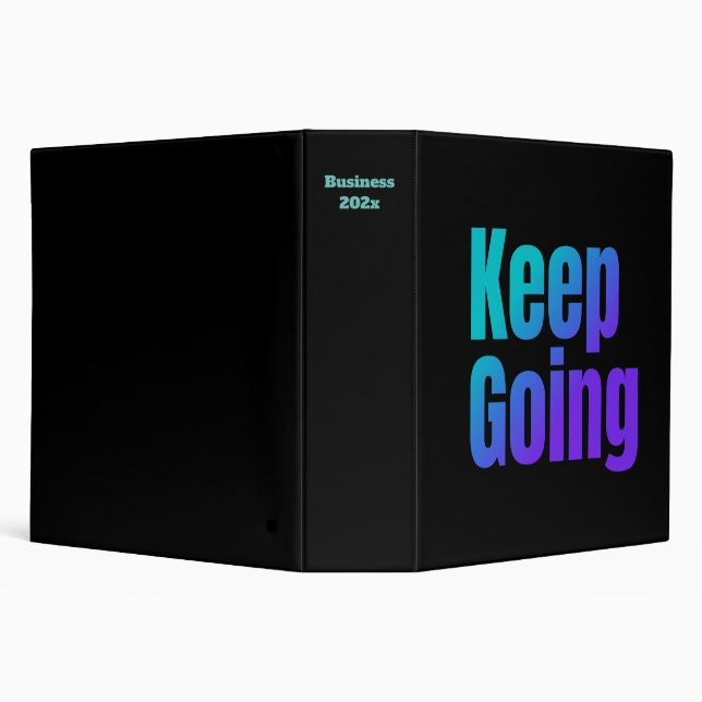 Inspirational Gradient Colourful Text Keep Going Binder (Background)