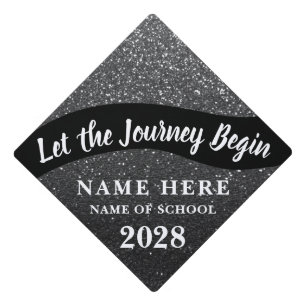Inspirational Graduation Journey Glitter Sparkles  Cap Topper