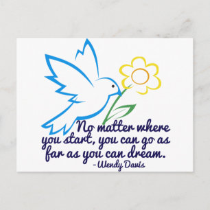Inspirational Graduation Quote Dream Big Postcard
