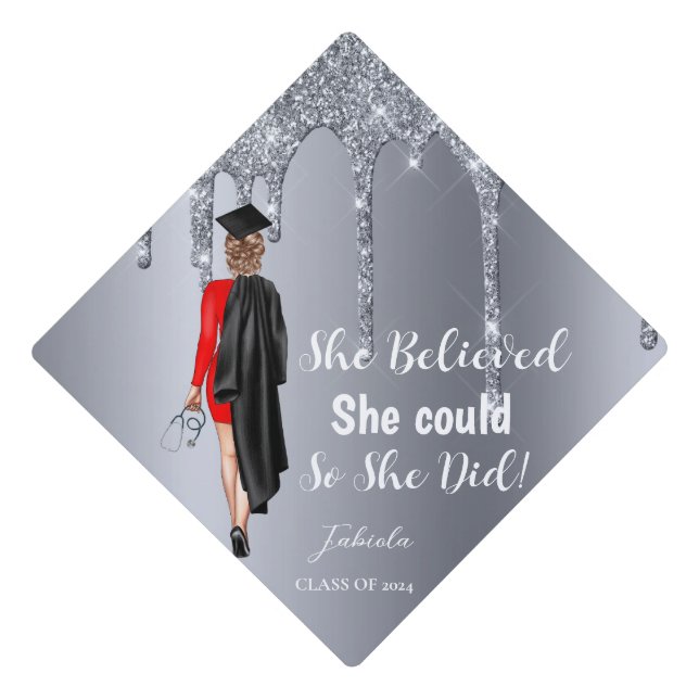 Inspirational Graduation Quotes Nurse  Graduate Cap Topper (Front)