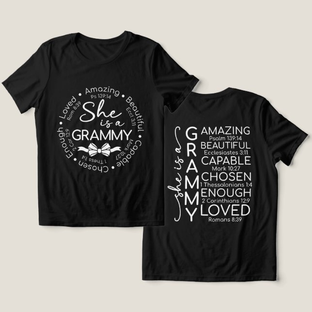 Inspirational Grammy Tri-Blend Shirt (Design Front & Back)