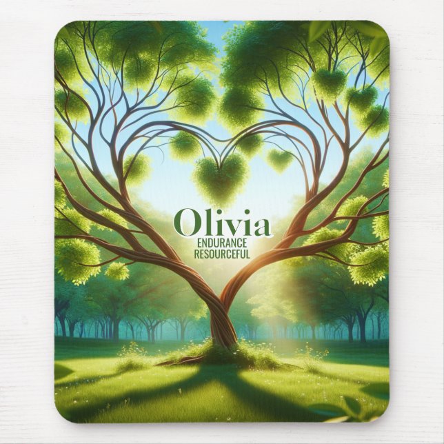 Inspirational Green Mouse Pad (Front)