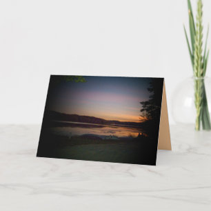 Inspirational Greeting Card-Sunset Lake Design Card