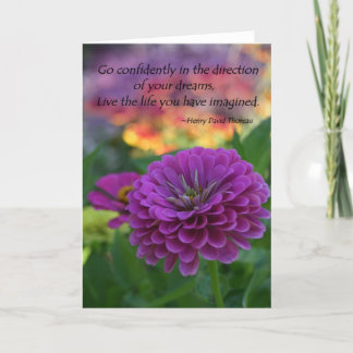 Inspirational greeting cards colourful flowers