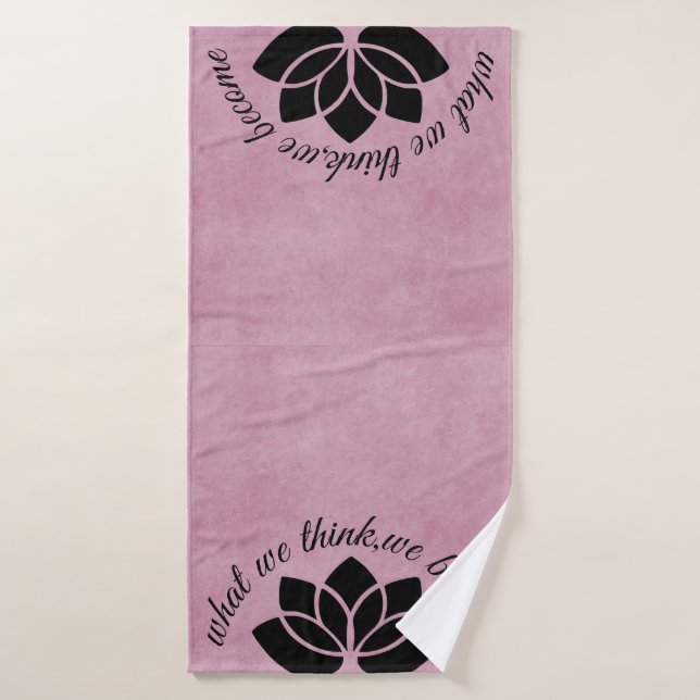 Inspirational Gym Yoga Lotus Bath Towel (Bath Towel)