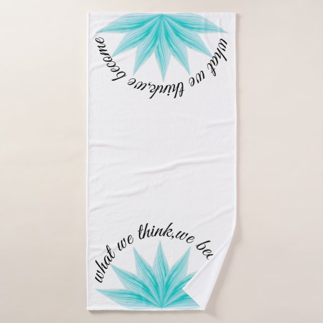 Inspirational Gym Yoga Lotus Bath Towel (Bath Towel)