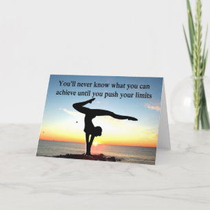 INSPIRATIONAL GYMNASTICS QUOTE DESIGN CARD