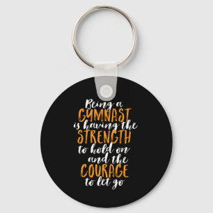 Inspirational Gymnastics Quote Gymnast Daughter Keychain