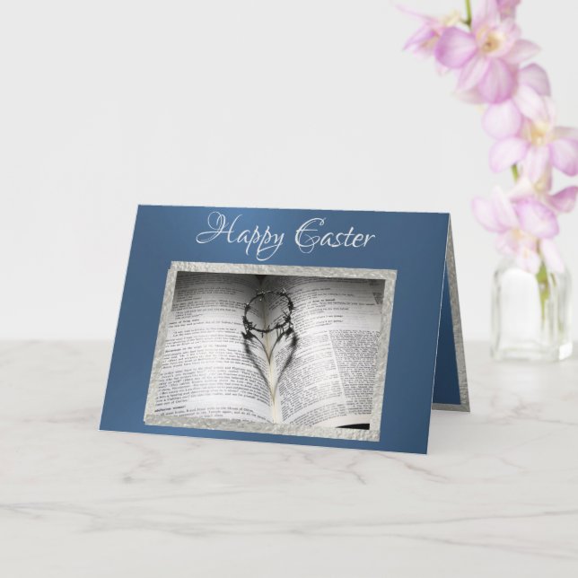 Inspirational Happy Easter Card (Orchid)