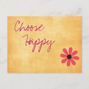 Inspirational Happy Message Postcard