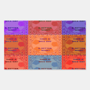 Inspirational Have a Nice Day Chequered Pop Text  Sticker