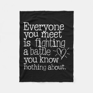 Inspirational Heart Quote Hidden Battles Fleece Blanket